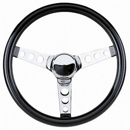 Grant Grant 502 13.5 in. Chrome & Vinyl Classic Cruisin Steering Wheel - Black GRT502